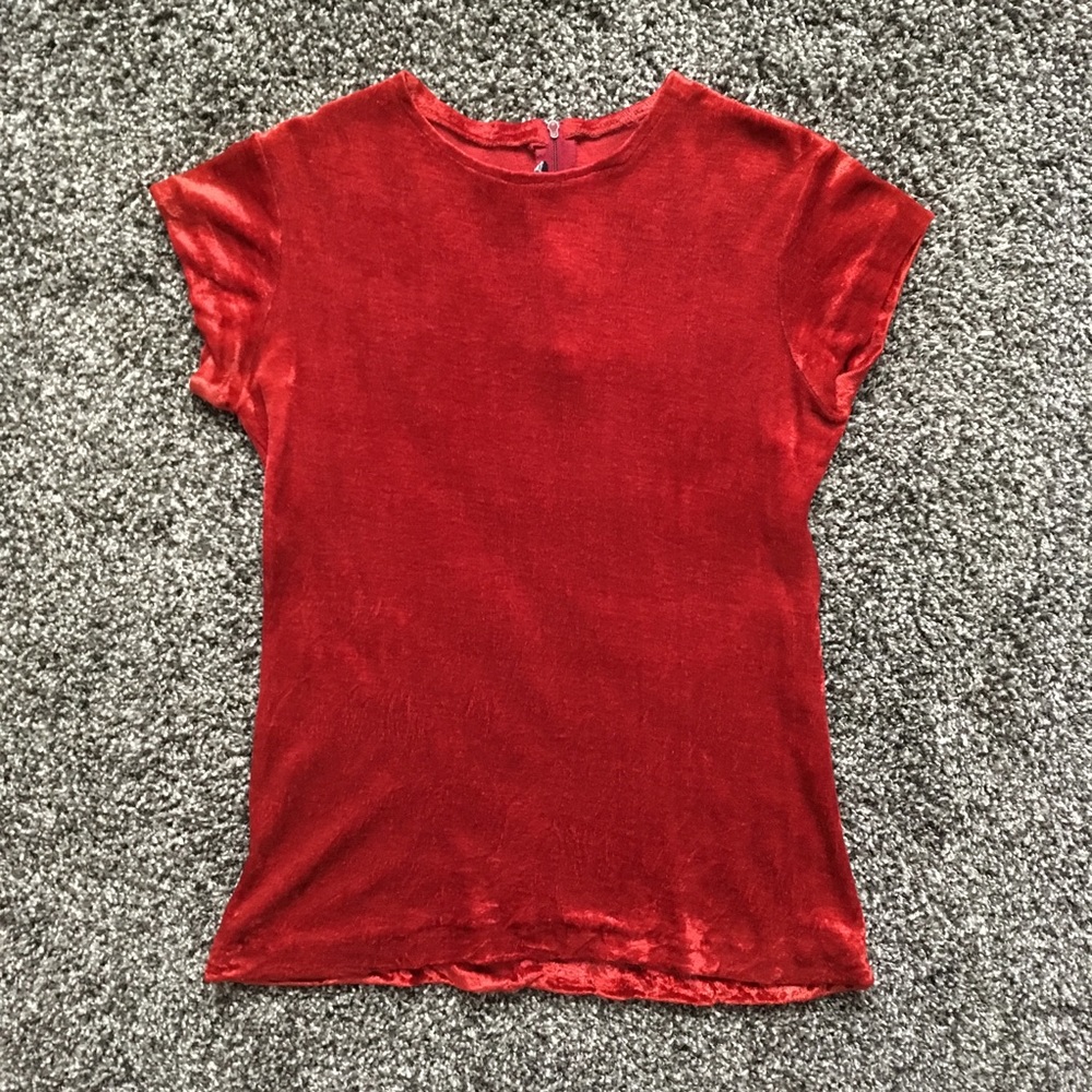 Vintage faux velvet tee